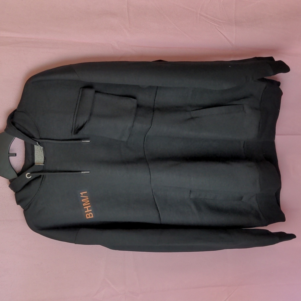 Boohoo Man BHM1 Scuba Utility Pocket Pullover Hoodie in Black size XL